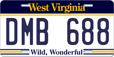 WV license plate DMB688