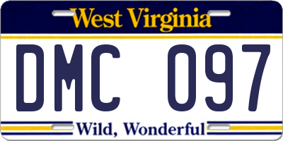 WV license plate DMC097