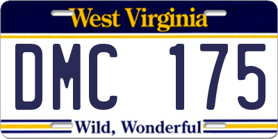 WV license plate DMC175