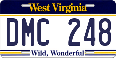 WV license plate DMC248