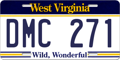 WV license plate DMC271