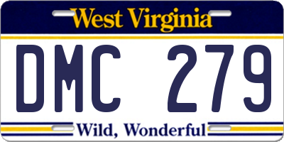 WV license plate DMC279