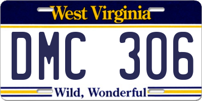 WV license plate DMC306