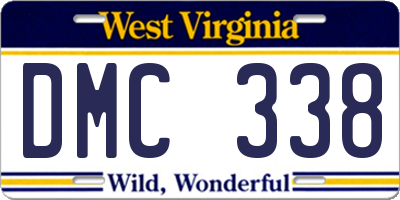 WV license plate DMC338