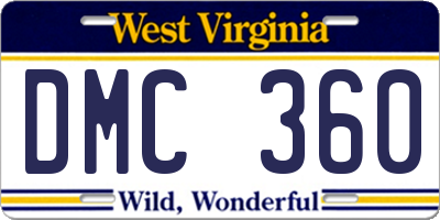 WV license plate DMC360