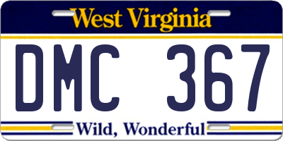 WV license plate DMC367