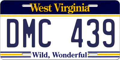 WV license plate DMC439