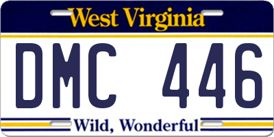 WV license plate DMC446