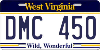 WV license plate DMC450