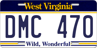 WV license plate DMC470