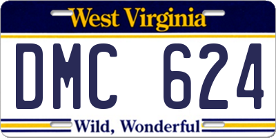 WV license plate DMC624