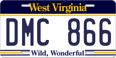 WV license plate DMC866