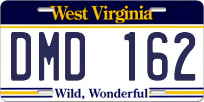 WV license plate DMD162