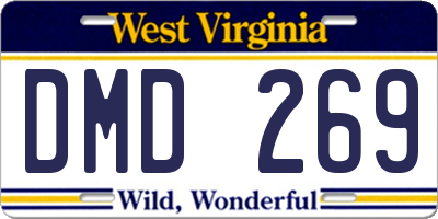 WV license plate DMD269