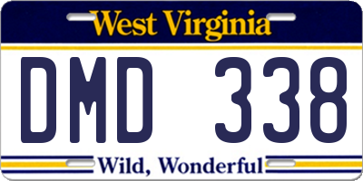 WV license plate DMD338