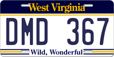 WV license plate DMD367