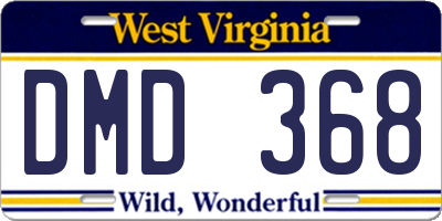 WV license plate DMD368