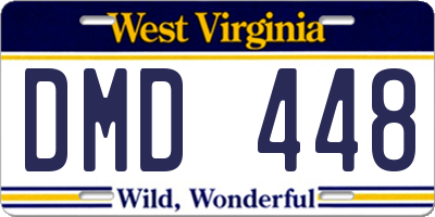 WV license plate DMD448