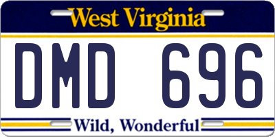 WV license plate DMD696