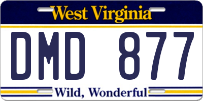 WV license plate DMD877