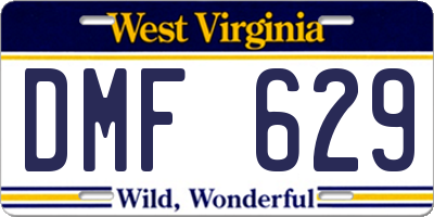 WV license plate DMF629
