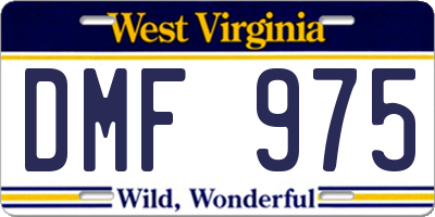 WV license plate DMF975