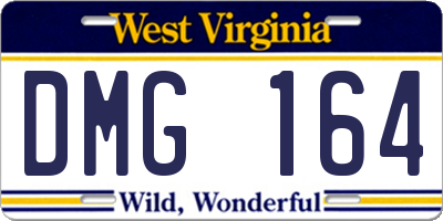 WV license plate DMG164