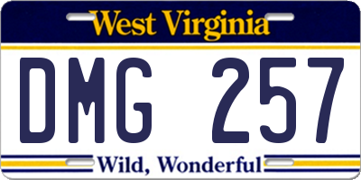 WV license plate DMG257