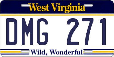 WV license plate DMG271