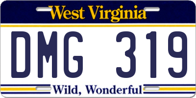 WV license plate DMG319