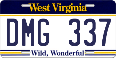 WV license plate DMG337