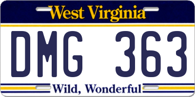 WV license plate DMG363