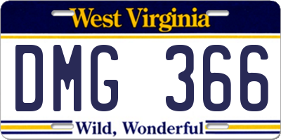 WV license plate DMG366