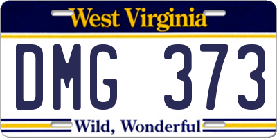 WV license plate DMG373