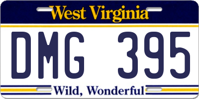 WV license plate DMG395