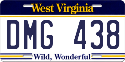 WV license plate DMG438