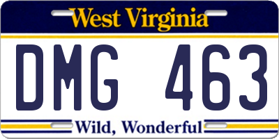 WV license plate DMG463