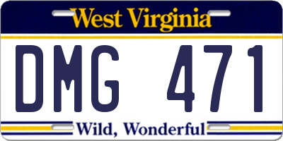 WV license plate DMG471