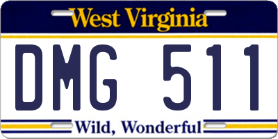 WV license plate DMG511