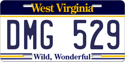 WV license plate DMG529
