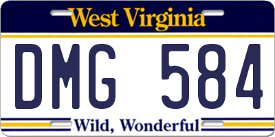 WV license plate DMG584