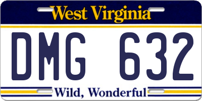 WV license plate DMG632