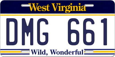 WV license plate DMG661