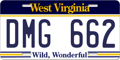 WV license plate DMG662