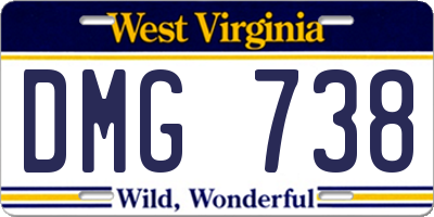 WV license plate DMG738