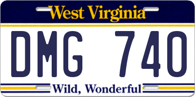 WV license plate DMG740