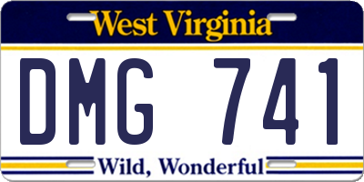 WV license plate DMG741