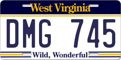 WV license plate DMG745