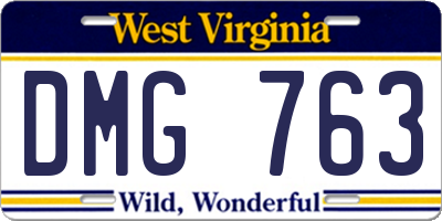 WV license plate DMG763