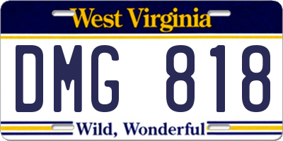 WV license plate DMG818